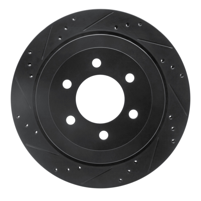 Ford Expedition Brake Rotor (1) - Rear Left - R1 Concepts - Drilled & Slotted - Black - `07-`17